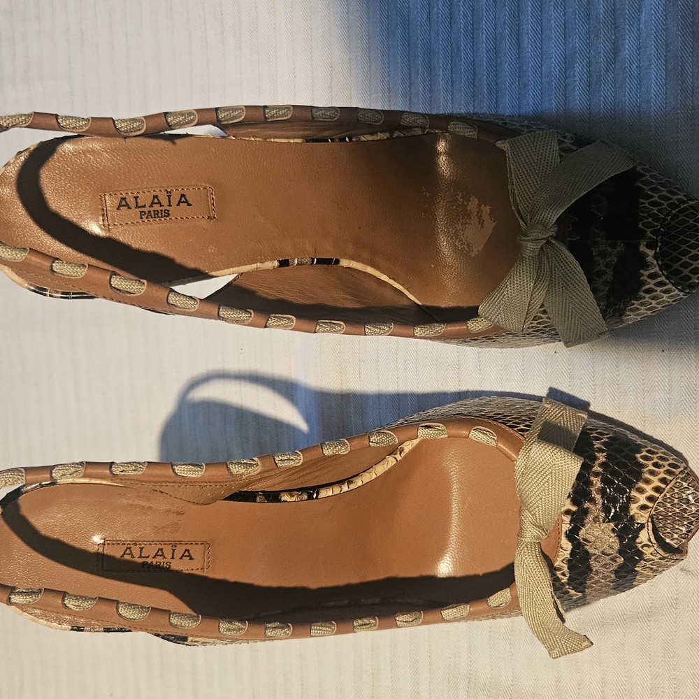 Sexy Tan and Black Animal Print Slingback Heels